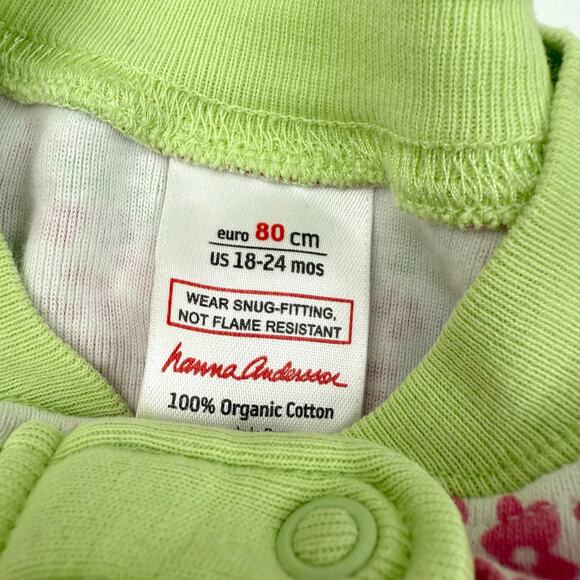 Hanna Andersson Floral Print Organic Sleeper Pajamas. - Picture 3 of 6